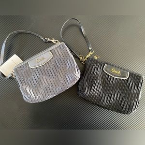 COACH wristlets - black and silver